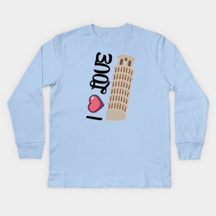 I Love Pisa Kids Long Sleeve T-Shirt